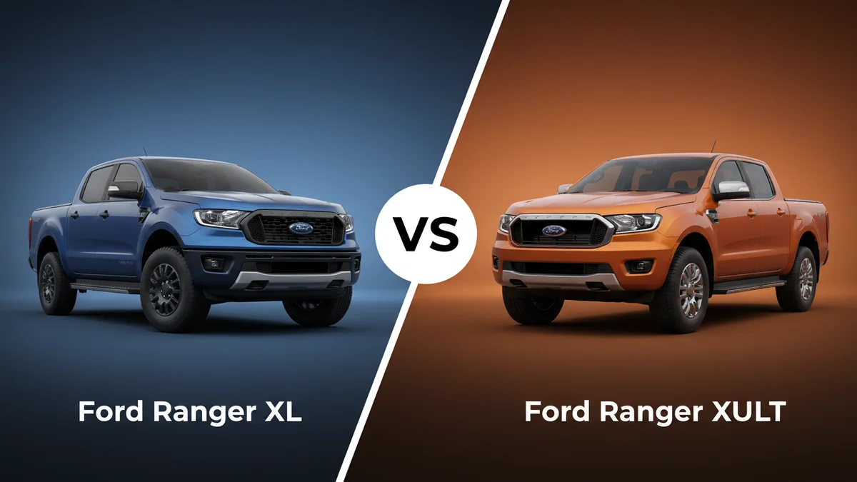 Ford Ranger XL vs Ford Ranger XLT side-by-side comparison