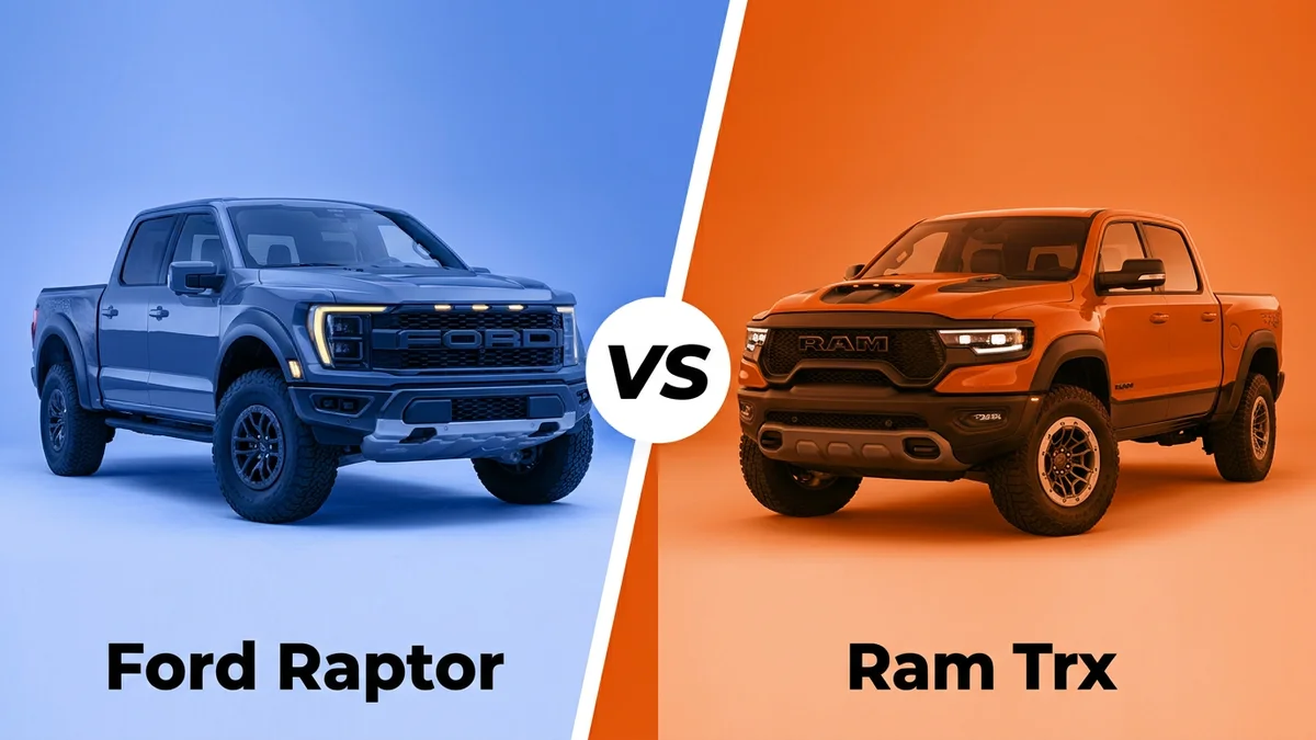 Ford Raptor vs Ram Trx side-by-side comparison