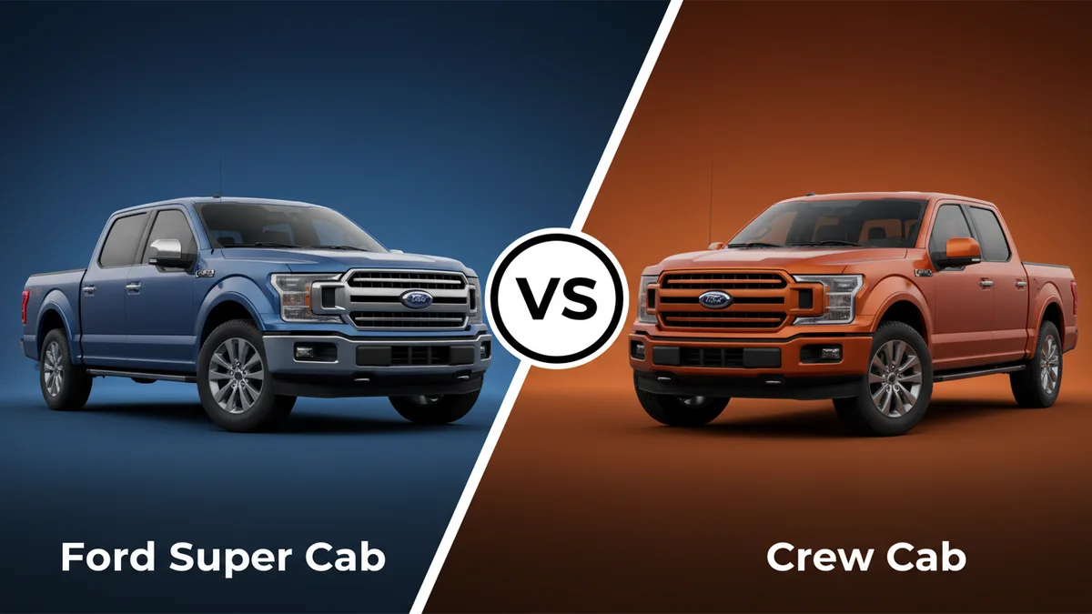 Ford Super Cab vs Crew Cab side-by-side comparison