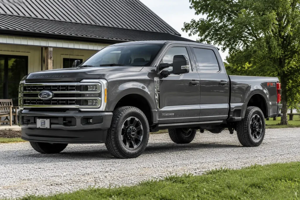 Ford Super Duty F-250 Crew Cab showing full wheelbase length
