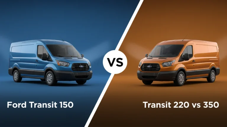 Ford Transit 150 vs 250 vs 350 (2026): Full Comparison 40 Ford Transit 150 vs Ford Transit 250 vs 350 side-by-side comparison