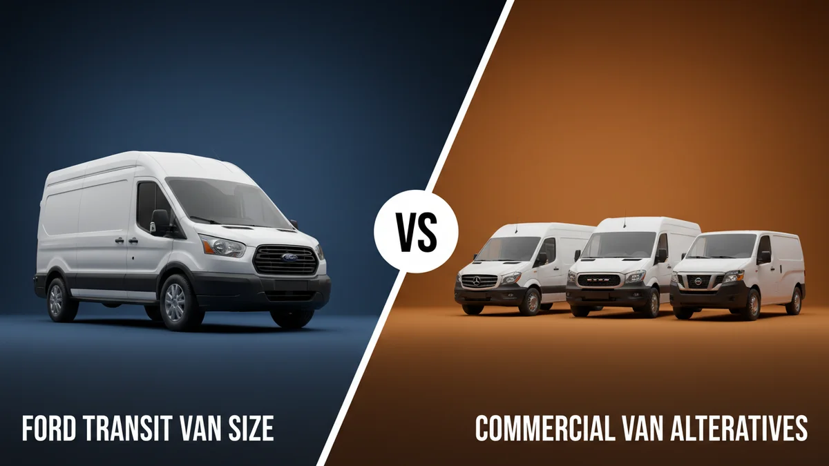Ford Transit Van Size vs Commercial Van Alternatives side-by-side comparison