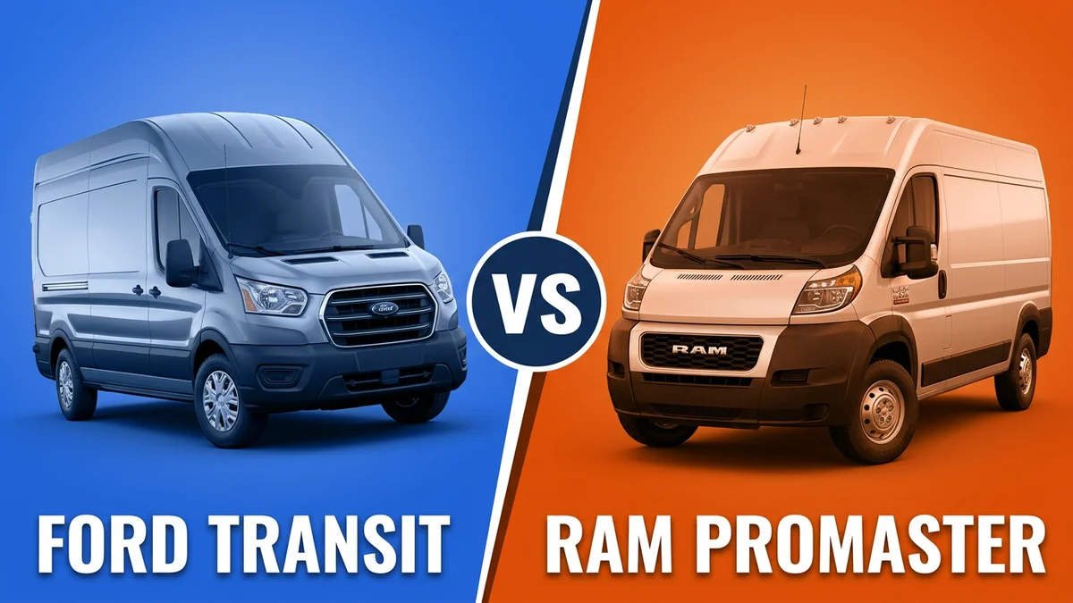 Ford Transit vs Ram Promaster side-by-side comparison