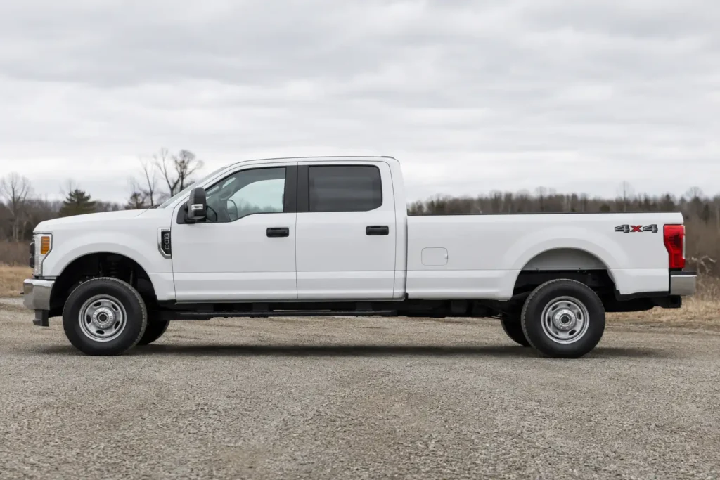 Ford F-250 Super Duty side profile showing long wheelbase