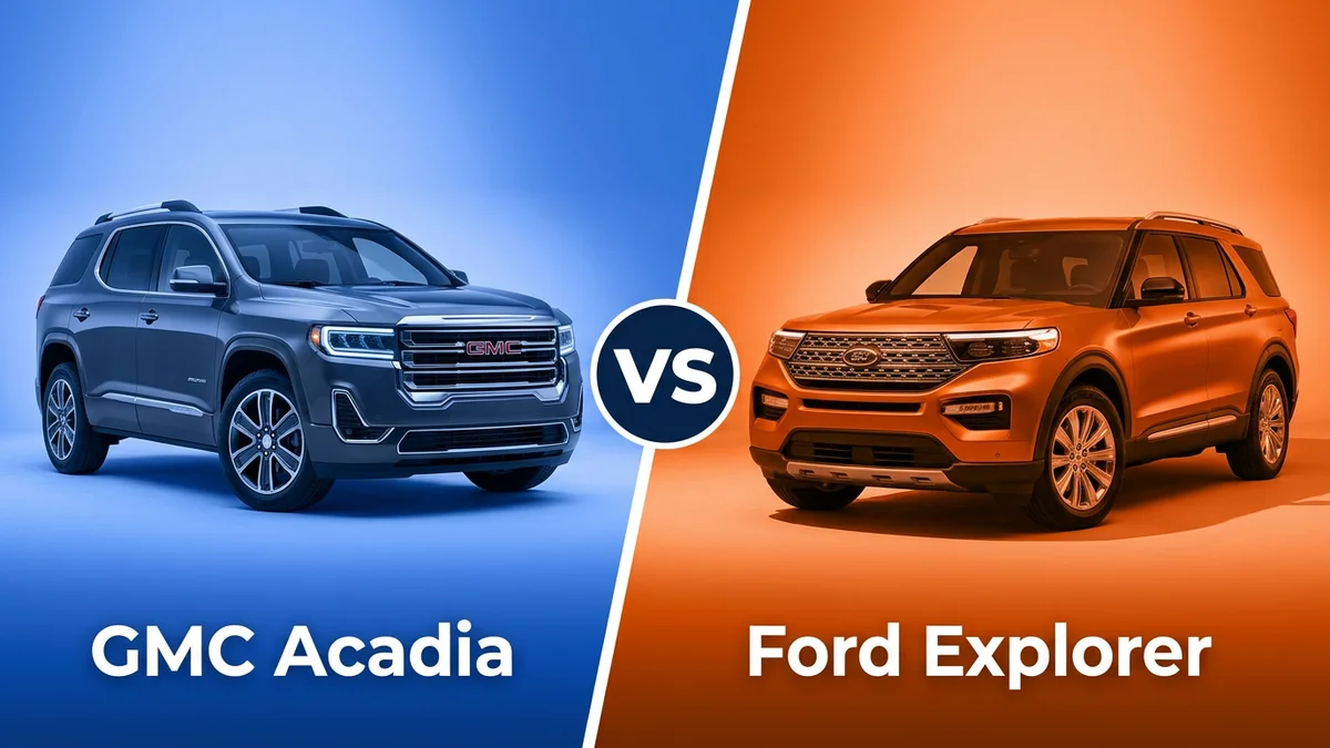 GMC Acadia vs Ford Explorer 2026: Which Is Better? 2 GMC Acadia vs Ford Explorer comparison