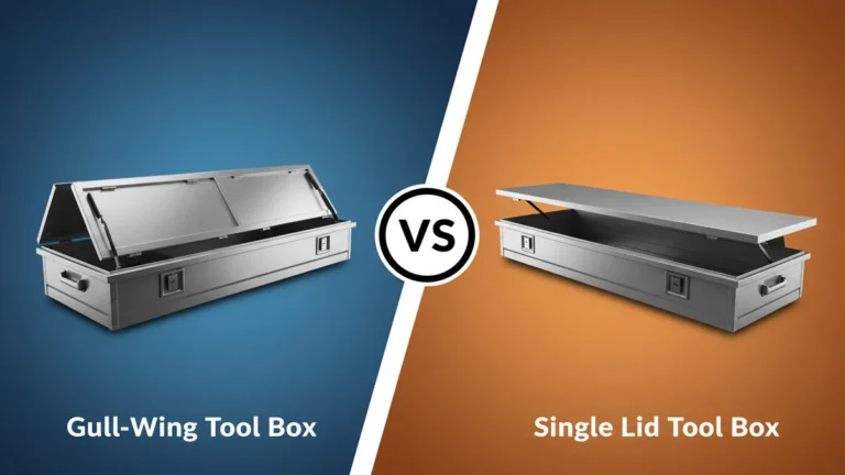 Gull-Wing Tool Box vs Single Lid Tool Box side-by-side comparison