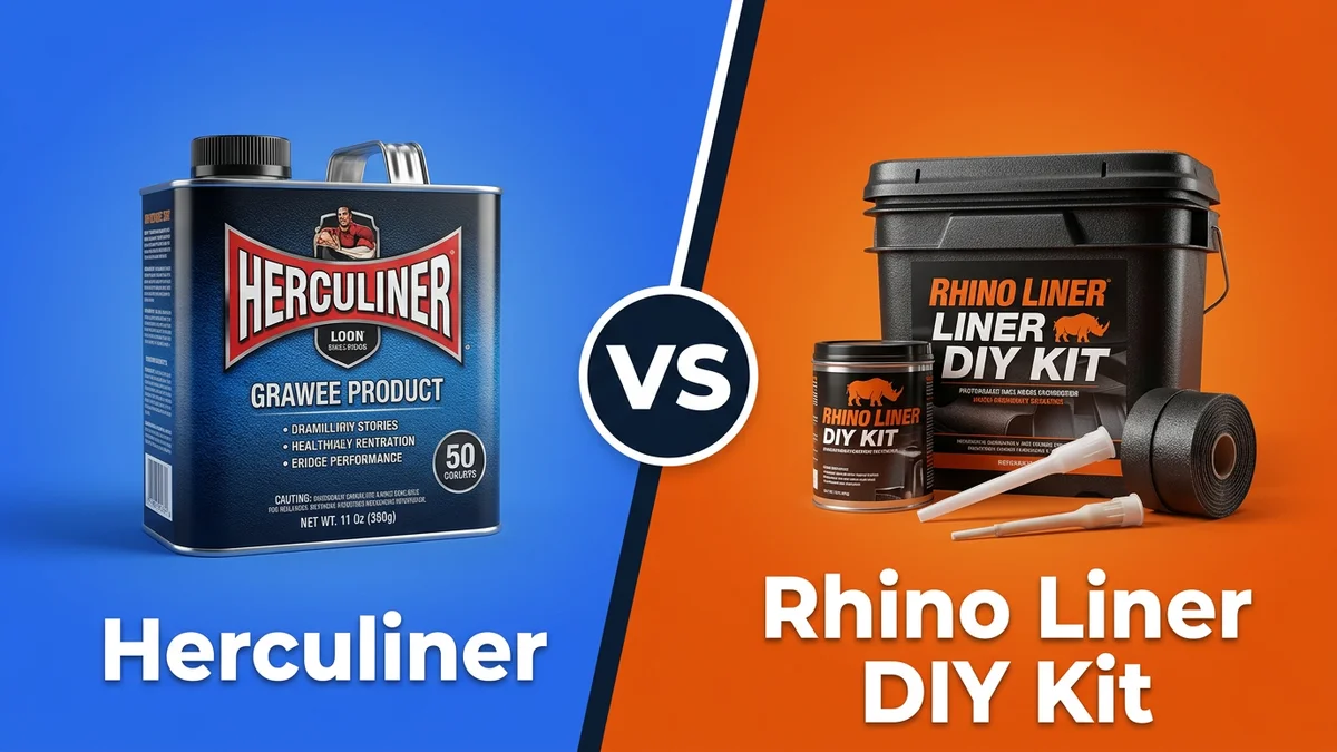 Herculiner vs Rhino Liner DIY Kit 2026: Full Comparison 2 Herculiner vs Rhino Liner DIY Kit comparison