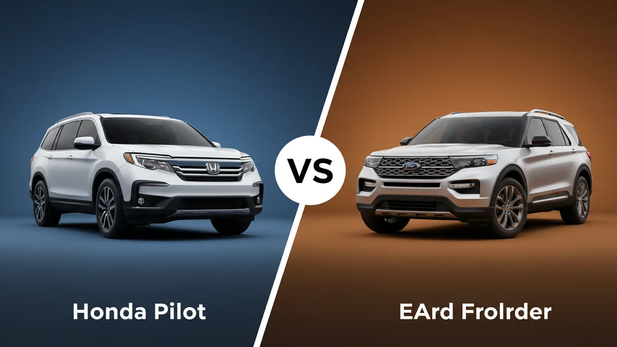 Honda Pilot vs Ford Explorer side-by-side comparison