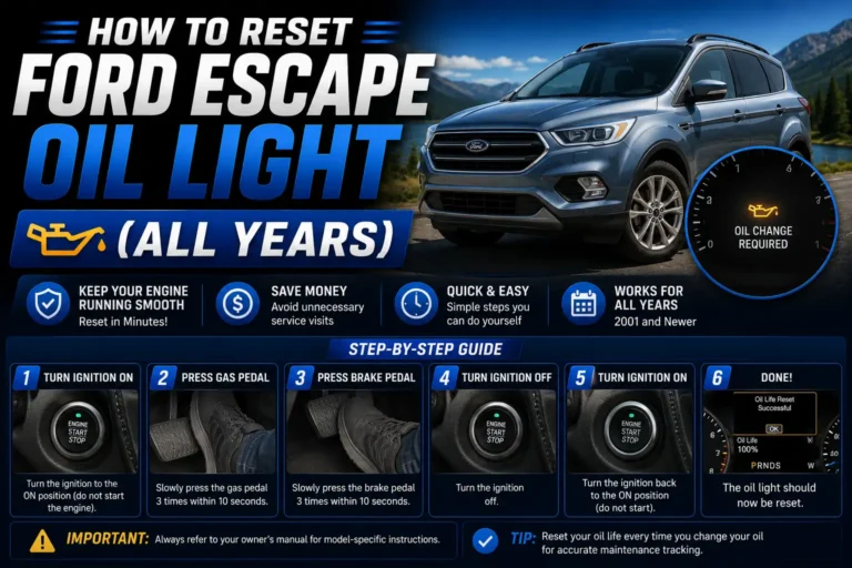 How To Reset Ford Escape Oil Light (All Years)