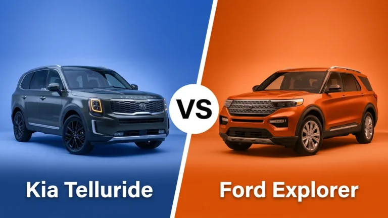 Kia Telluride vs Ford Explorer (2026): Which Is Better? 95 Kia Telluride vs Ford Explorer side-by-side comparison