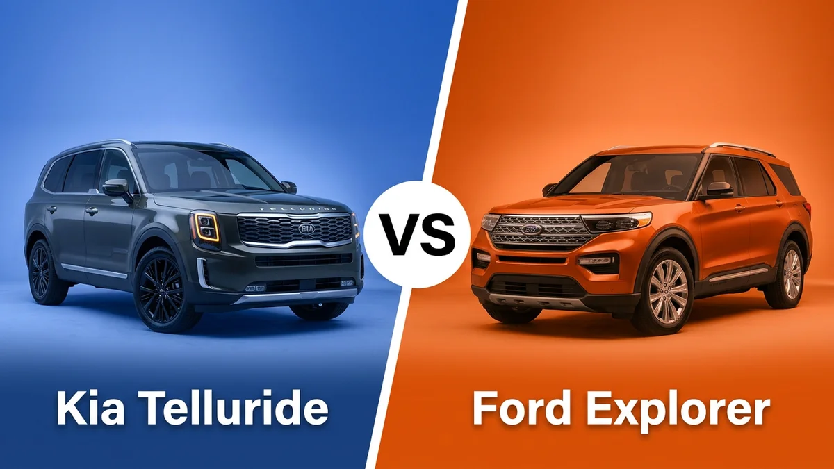 Kia Telluride vs Ford Explorer side-by-side comparison