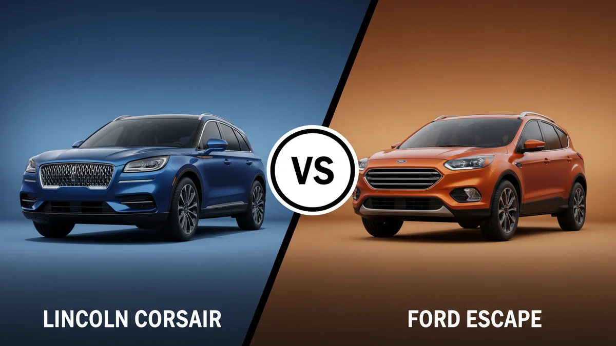 Lincoln Corsair vs Ford Escape side-by-side comparison