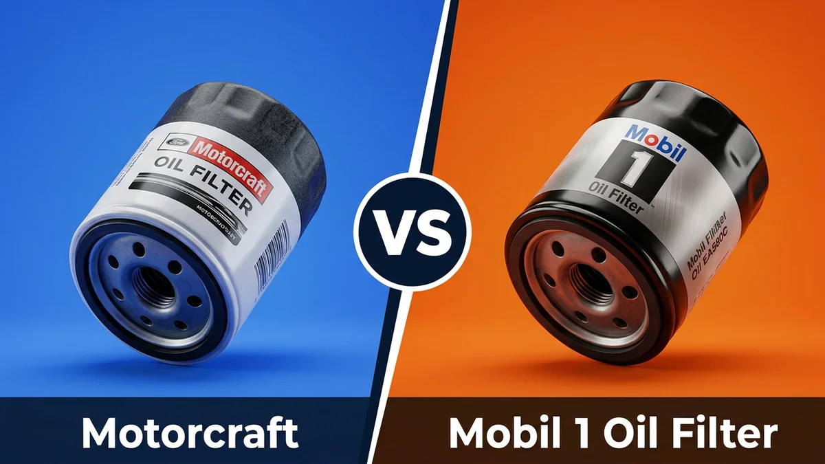 Motorcraft vs Mobil 1 Oil Filter side-by-side comparison