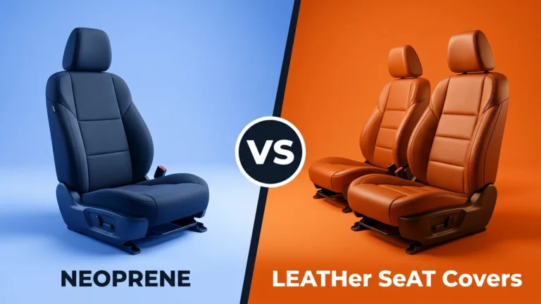 Neoprene vs Leather Seat Covers side-by-side comparison