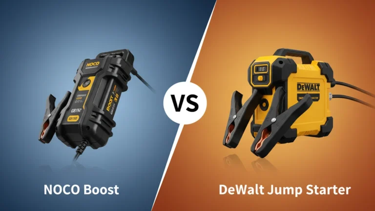 NOCO Boost vs DeWalt Jump Starter side-by-side comparison