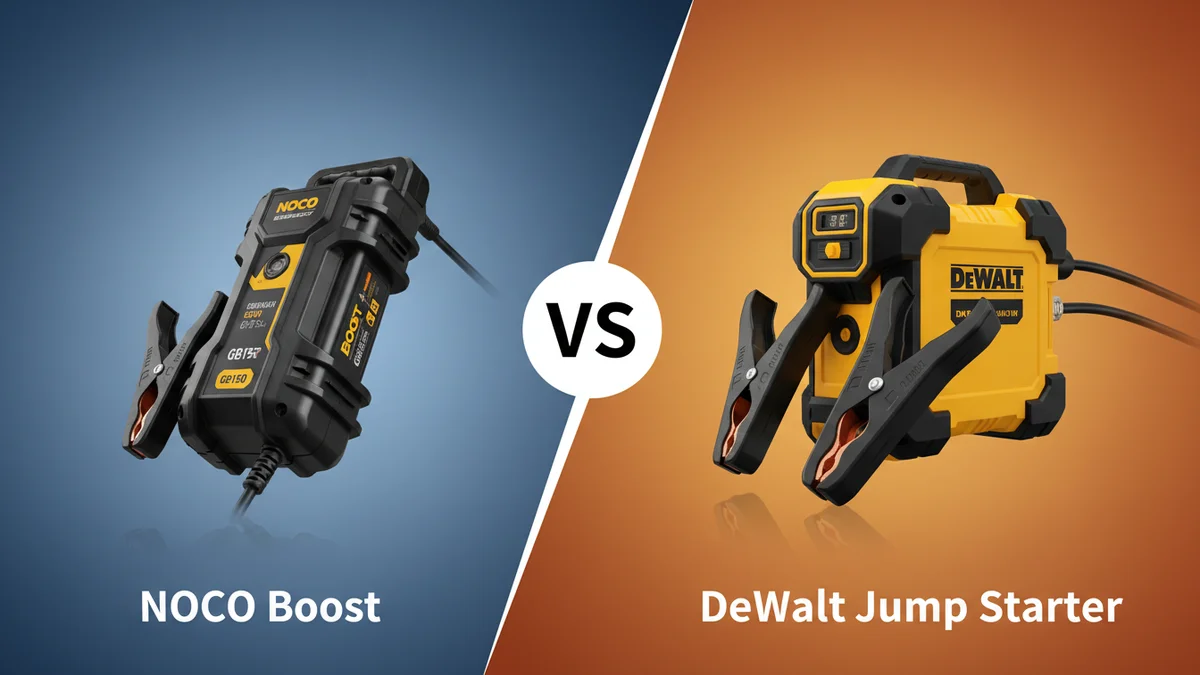 NOCO Boost vs DeWalt Jump Starter side-by-side comparison
