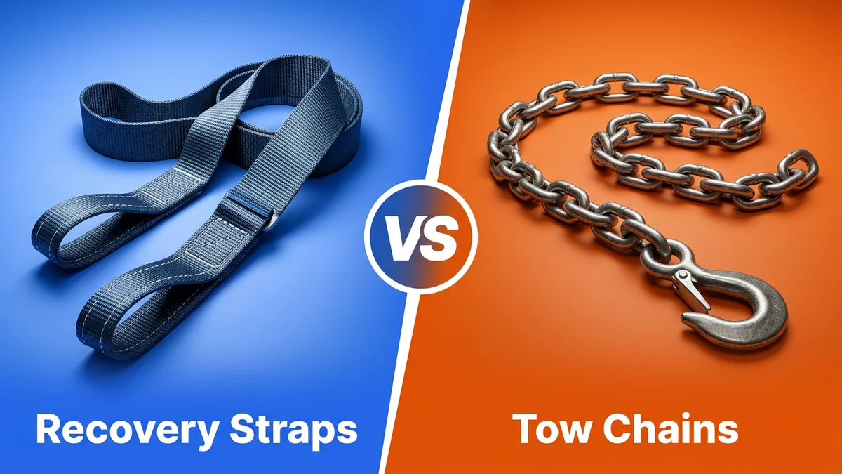 Recovery Straps vs Tow Chains side-by-side comparison