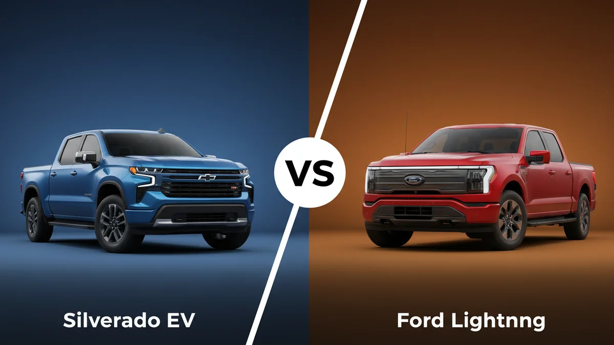 Silverado EV vs Ford Lightning side-by-side comparison