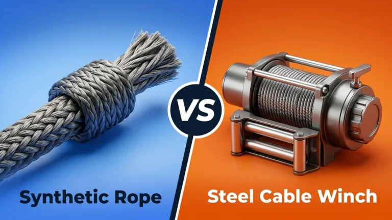 Synthetic Rope vs Steel Cable Winch side-by-side comparison