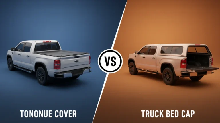 Tonneau Cover vs Truck Bed Cap side-by-side comparison