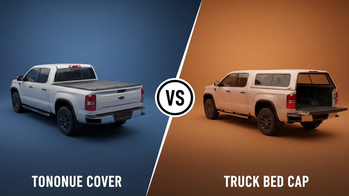 Tonneau Cover vs Truck Bed Cap side-by-side comparison