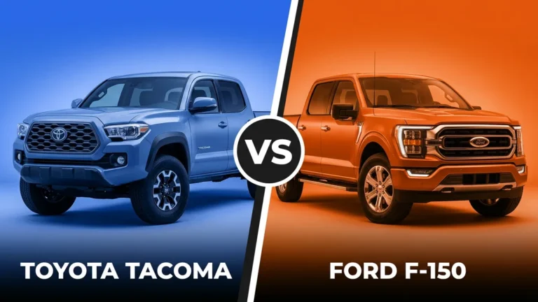 Toyota Tacoma vs Ford F-150 side-by-side comparison
