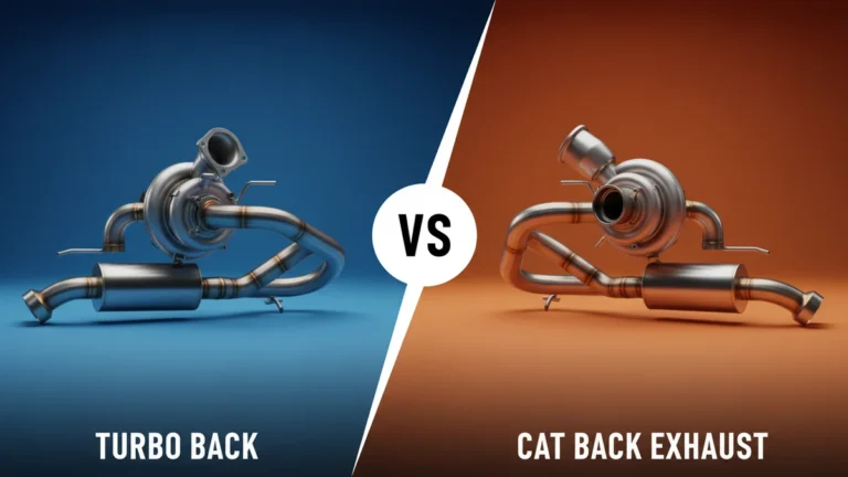 Turbo Back vs Cat Back Exhaust side-by-side comparison
