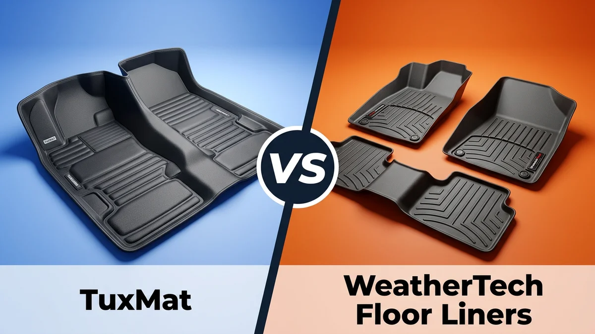 TuxMat vs WeatherTech Floor Liners side-by-side comparison
