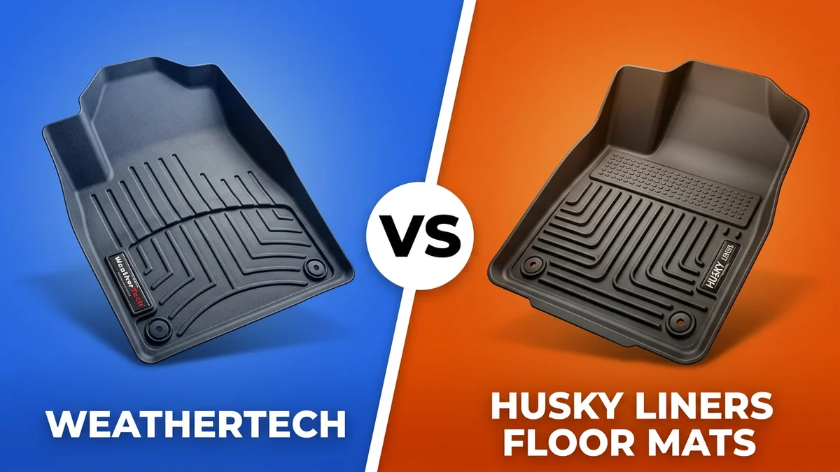 WeatherTech vs Husky Liners Floor Mats side-by-side comparison