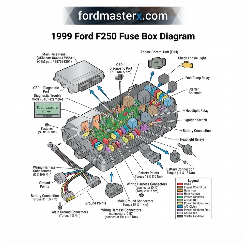 1999 Ford F250 Fuse Box Diagram: 2026 Troubleshooting Guide 2 1999 Ford F250 Fuse Box Diagram: 2026 Troubleshooting Guide