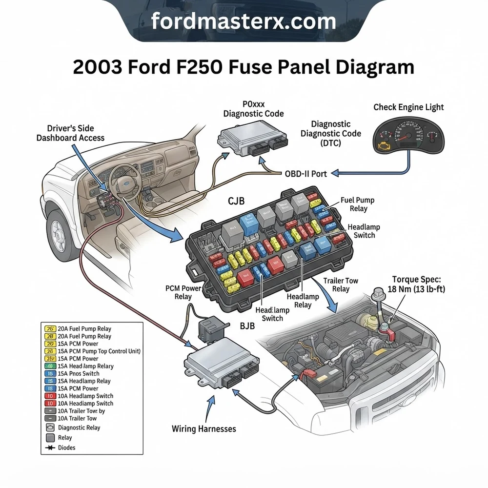 2003 Ford F250 Fuse Panel Diagram: 2026 Troubleshooting Guide 2 2003 Ford F250 Fuse Panel Diagram: 2026 Troubleshooting Guide