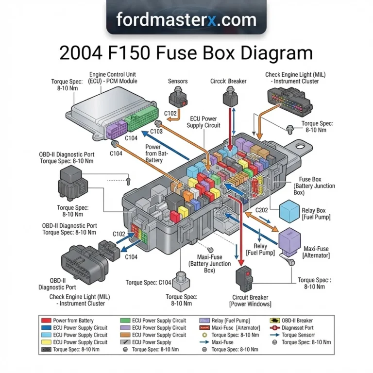 2004 f150 fuse box diagram diagram with labeled components and explanations