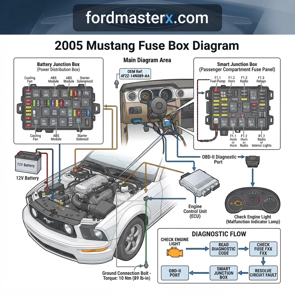 2005 Mustang Fuse Box Diagram: 2026 Troubleshooting Guide 2 2005 Mustang Fuse Box Diagram: 2026 Troubleshooting Guide