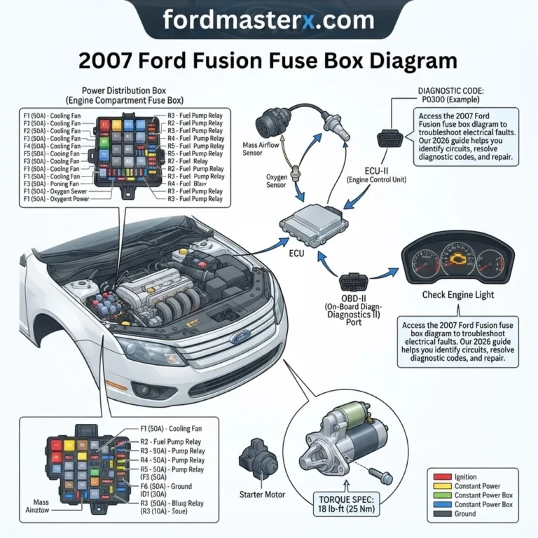 2007 ford fusion fuse box diagram diagram with labeled components and explanations
