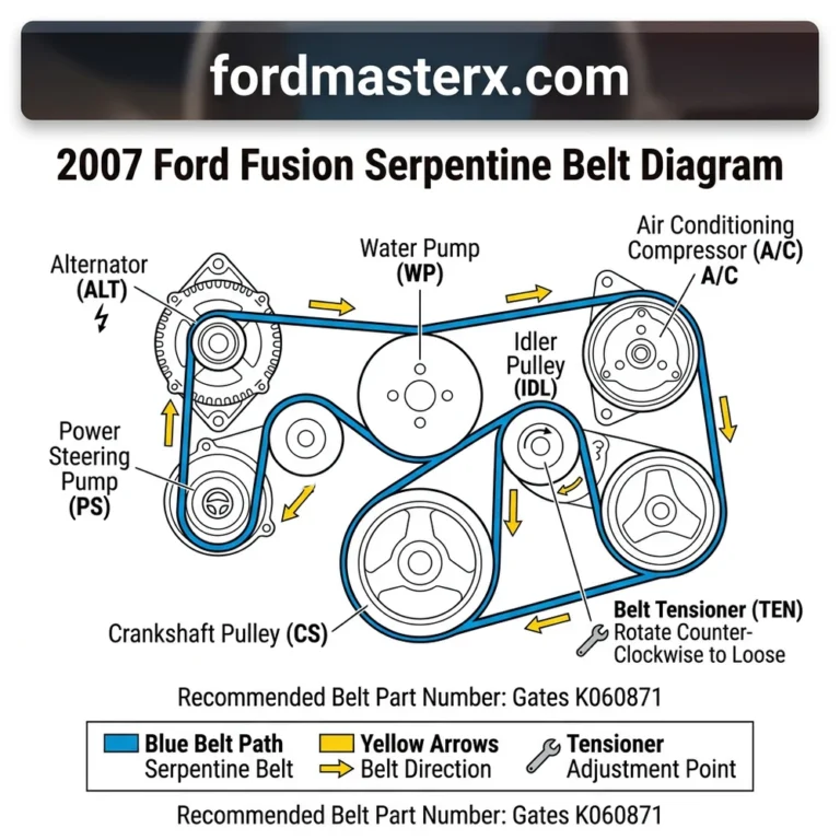 2007 ford fusion serpentine belt diagram diagram with labeled components and explanations