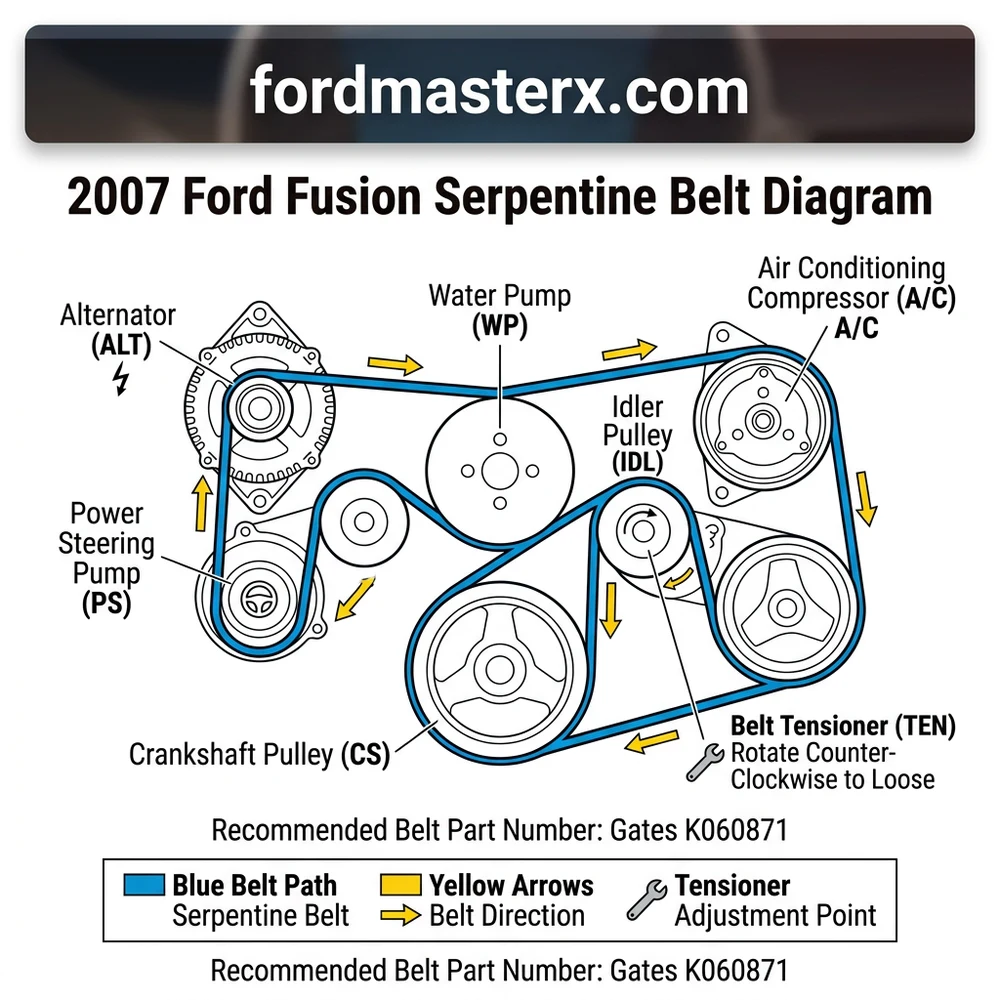 2007 Ford Fusion Serpentine Belt Diagram: Routing & Maintenance 2026 2 2007 Ford Fusion Serpentine Belt Diagram: Routing & Maintenance 2026