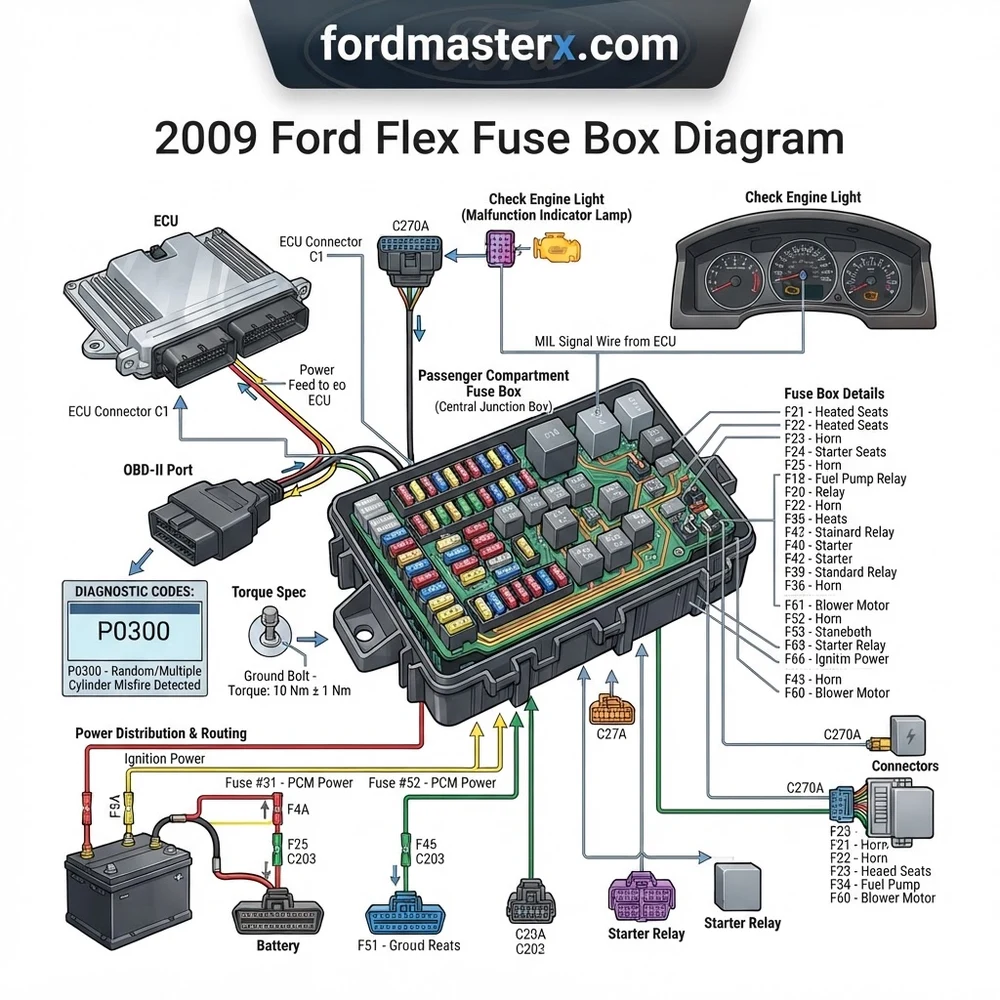 2009 Ford Flex Fuse Box Diagram: Repair 2026 2 2009 Ford Flex Fuse Box Diagram: Repair 2026