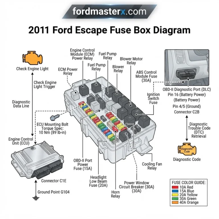 2011 Ford Escape Fuse Box Diagram: Repair 2026 21 2011 ford escape fuse box diagram diagram with labeled components and explanations