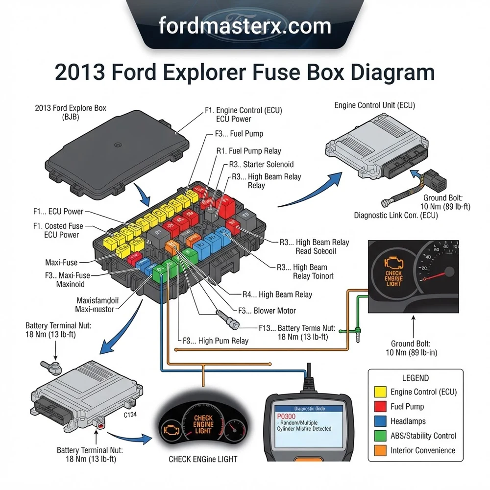 2013 Ford Explorer Fuse Box Diagram: 2026 Troubleshooting Guide 2 2013 Ford Explorer Fuse Box Diagram: 2026 Troubleshooting Guide