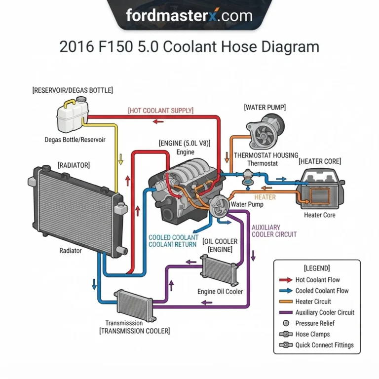 2016 f150 5.0 coolant hose diagram diagram with labeled components and explanations