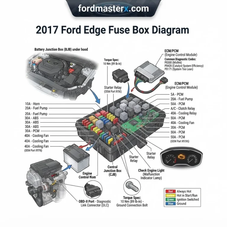2017 ford edge fuse box diagram diagram with labeled components and explanations