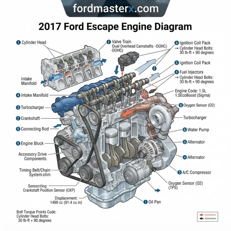 2017 ford escape engine diagram diagram with labeled components and explanations