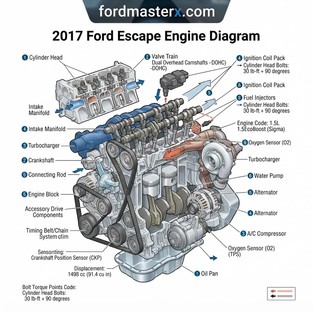 2017 ford escape engine diagram diagram with labeled components and explanations
