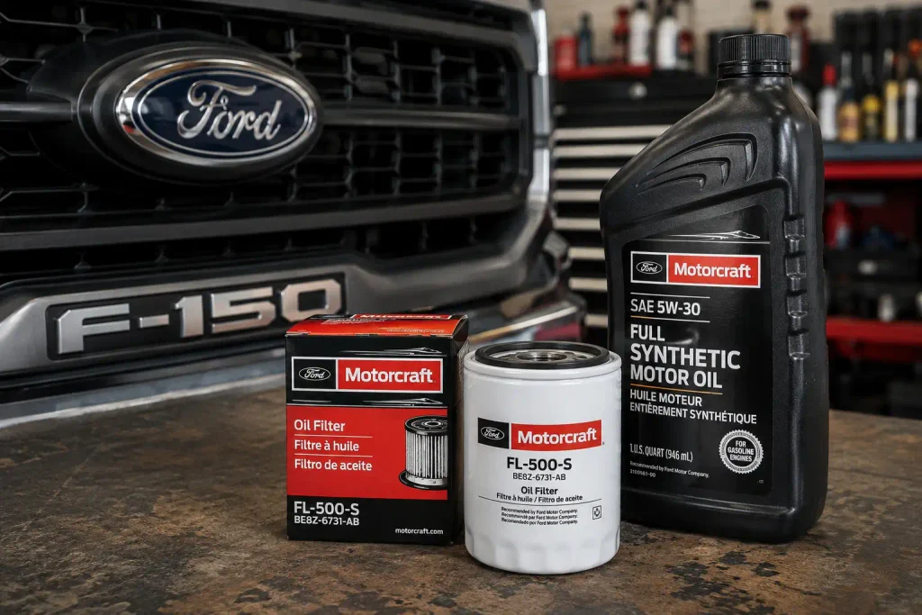 2023 Ford F-150 Oil Type Guide: Every Engine, Capacity & Spec 3 Motorcraft oil filter and synthetic oil for Ford F-150