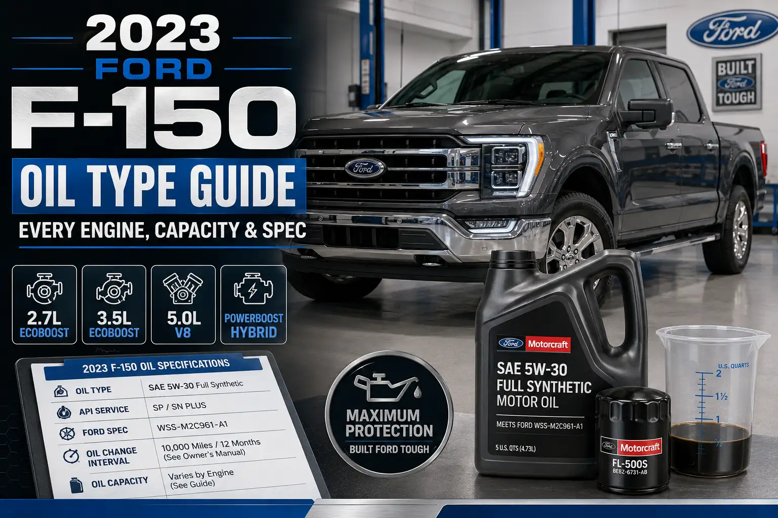 2023 Ford F-150 Oil Type Guide: Every Engine, Capacity & Spec 1 2023 Ford F-150 Oil Type Guide: Every Engine, Capacity & Spec