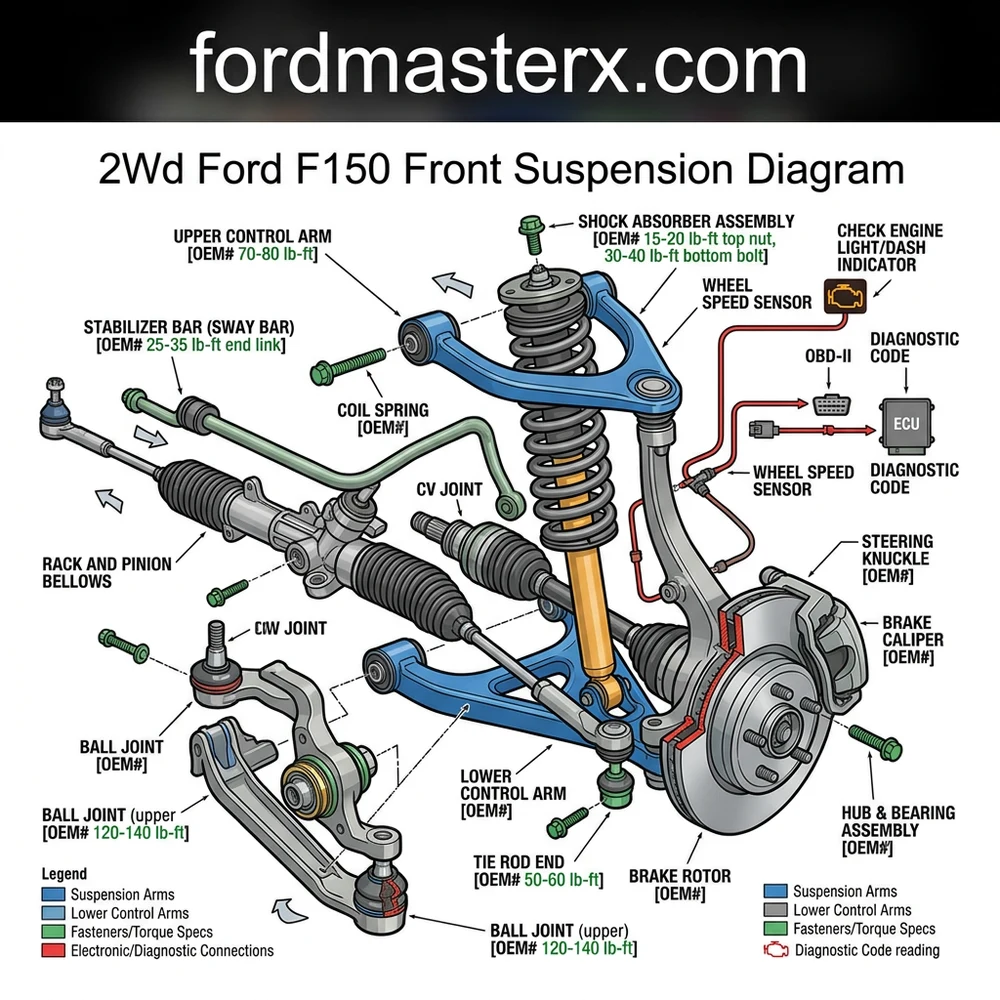 2026 Ford F150 2WD Front Suspension Diagram: Component Breakdown 2 2026 Ford F150 2WD Front Suspension Diagram: Component Breakdown