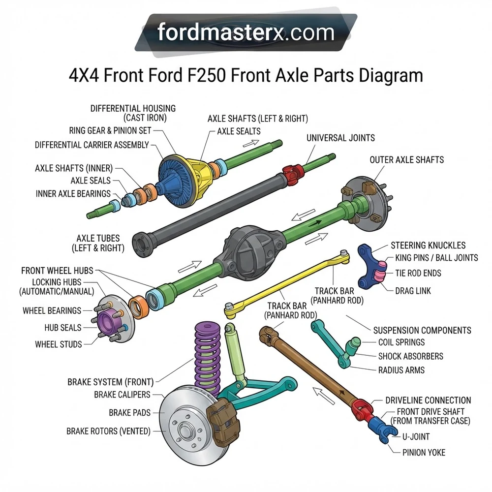 Ford F250 4x4 Front Axle Parts Diagram: 2026 Component Breakdown 2 Ford F250 4x4 Front Axle Parts Diagram: 2026 Component Breakdown