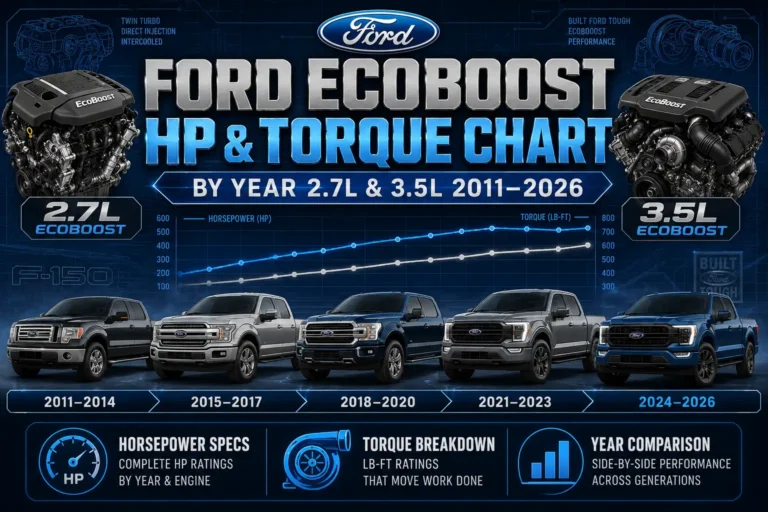 Ford EcoBoost HP & Torque Chart by Year