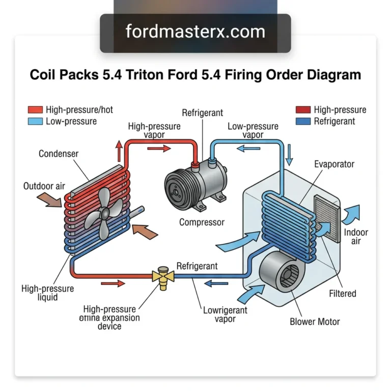 coil packs 5.4 triton ford 5.4 firing order diagram diagram with labeled components and explanations