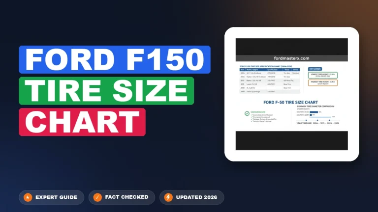 Ford F150 Tire Size Specification Chart By Year (2004–2026) 1 Ford F150 Tire Size Specification Chart By Year (2004–2026)